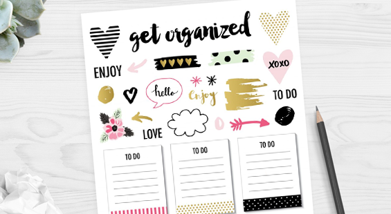 ¿Fanática de las agendas? Diseña e imprime tus propios stickers para tu planificación